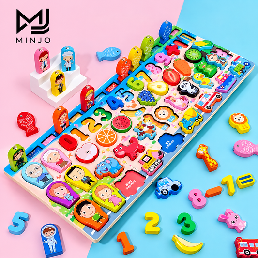 KidzLearn - 6-in-1 Traffic Matching & Counting Board