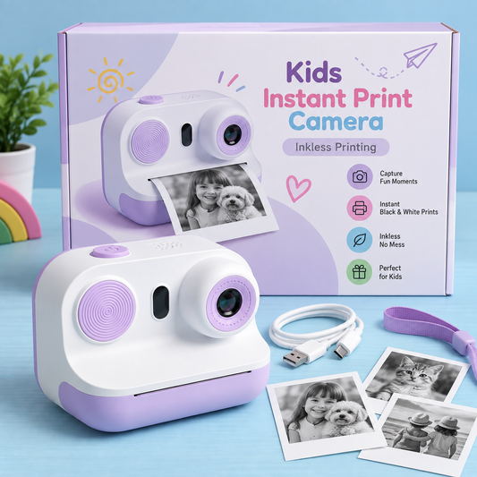 MINJO Kids Instant Print Camera – Inkless Printing